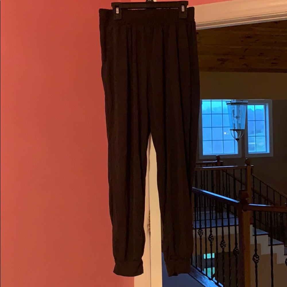 Baggy comfortable plain black sweatpants